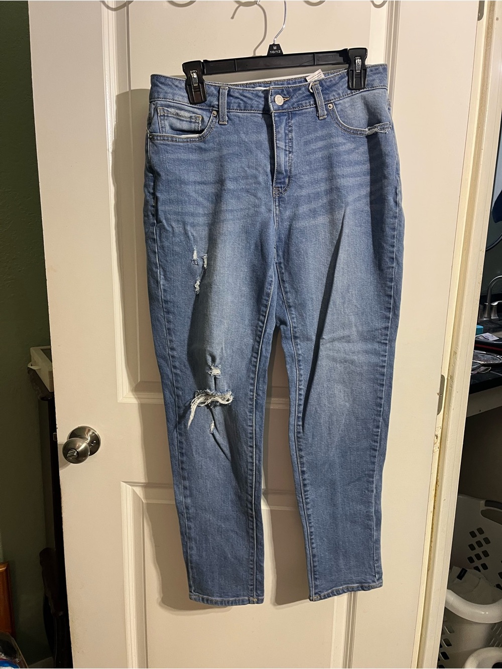 Time and Tru Light Blue Skinny Ripped Jeans